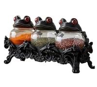 Frascos De Especias De Boticario Witchy Frog, Frascos De Boticario Vintage Hechos A Mano con Tapas De Rana Juego De 3 Frascos De Especias De Rana For Sal Pimienta Y Hierbas(1pcs)