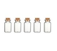 Frascos de hechizo vacíos Botellas de vidrio pequeñas con tapas de corcho Botella de poción miniatura para manualidades, decoración de bodas, recuerdos de fiesta, accesorios de almacenamiento (5)