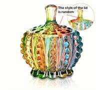 Frascos de vidrio coloridos en relieve de 6 oz con - Recipientes de cristal para dulces - Cajas de joyería iridiscentes para dulces para decoración de , fiestas y buffets