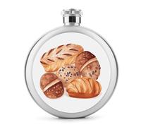 Frascos de whisky de pan pintado, pequeño frasco portátil de licor de viaje, frasco a prueba de fugas de acero inoxidable para bodas, fiestas de novio, regalo de dama de honor, 5 onzas
