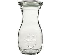 Frascos de zumo con tapa, anillos para conservas y clips, capacidad: 250 ml, 4 unidades.