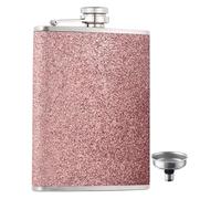 Frascos para beber alcohol, frasco de licor de acero inoxidable con embudo, frasco de licor antifugas con purpurina, tarro portátil para mujeres y hombres