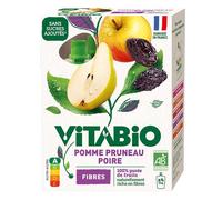Frascos Vitabio Manzana Ciruela Pera - FIBRAS - BIO - 4x100g