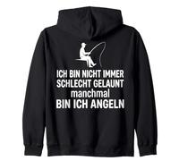 Frase Alemana Pesca Ich Bin Nicht Immer schlecht gelaunt Sudadera con Capucha
