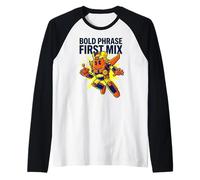 Frase audaz Primera Mezcla Vintage Mecha Robot Anime 80s Dibujos Animados Camiseta Manga Raglan
