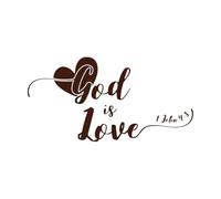 frase bíblica de la biblia Decoración de vinilo para pared 54.4x106.4cm Cultura del tatuaje Café