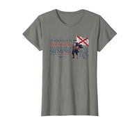 Frase Blas de Lezo Camiseta, Mujer, Verde Militar Jaspeado, XS