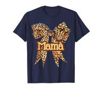 Frase con Lazo con Estampado de Leopardo de Mamá Razon para Que llores Camiseta