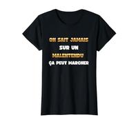 Frase de Culto en un malentendido ca Puede Caminar Humor película Camiseta gráfica económica, Mujer, Negro, L