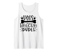 Frase de declaración de Humor para Amantes de los Perros Perros Antes de los tíos Camiseta sin Mangas