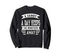 Frase de Dulces de Halloween Mantiene alejados a los Monstruos Sudadera