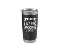 Frase de dulces de Halloween mantiene alejados a los monstruos Vaso térmico de acero inoxidable de doble pared