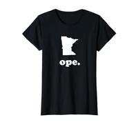 Frase de Jerga Divertida del Medio Oeste & Mapa de Minnesota Camiseta gráfica económica, Mujer, Negro, L