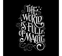 Frase de letras de fantasía el mundo está lleno de magia Calcomanías de pared de vinilo 57.6x91.2cm Decoración artística Blanco