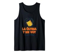 Frase Divertida La última Cerveza y Me Voy Camiseta sin Mangas