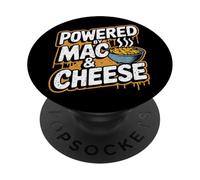 Frase Divertida macarrones con Queso Powered by Mac & Chees PopSockets PopGrip Adhesivo