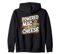 Frase Divertida macarrones con Queso Powered by Mac & Chees Sudadera con Capucha