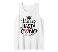 Frase Divertida para Mujer Me tenéis hasta el Coño Mu Jarta Camiseta sin Mangas