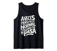 Frase Graciosa y Divertida Hombre Mujer A Veces Pienso Camiseta sin Mangas