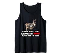 Frase Motivacional Humor de Oficina con Burro y éxito Camiseta sin Mangas