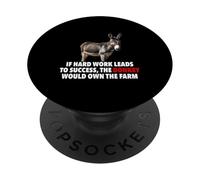 Frase Motivacional Humor de Oficina con Burro y éxito PopSockets PopGrip Adhesivo