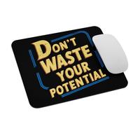 Frase Motivacional: No Desperdicies Tu Potencial. Estilo Vintage Retro. Mouse Pad Antideslizante Mousepad Lavable Alfombrilla De Ratón para Hogar Pc Ordenador 25X30Cm