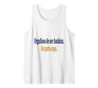 Frase Orgullo Andaluz Identidad Cultural Española Camiseta sin Mangas