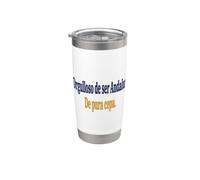 Frase Orgullo Andaluz Identidad Cultural Española Vaso térmico de acero inoxidable de doble pared