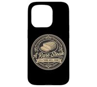 Frase para Barbacoa con Texto A Rare Steak Is A Thing Well Done Carcasa para iPhone 15 Pro