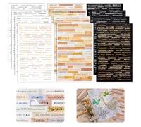 Frase Pegatinas Scrapbooking-12 páginas（3 páginas oro）para Material de Scrapbooking Manualidades Álbumes de Recortes Decoración