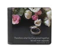 Frase sobre el Matrimonio: Tu Amor y pasión por Dios | Cartera Cristiana para Hombres y Mujeres | Regalo Inspirador para creyentes