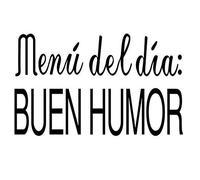 Frase Vinilo “ Menu del dia… “ Vinilos decorativos vinilo frases motivadoras para pared. Vinilo para decorar habitaciones Vinilos decorativos frases .Vinilos pared DC-16048-M (V135x60cm)
