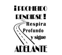 Frase Vinilo 'Prohibido Rendirse' - Decorativo Motivador para Pared y Habitaciones - DC-16129 (90x60cm)