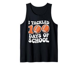 Frases artísticas de Estudiante de fútbol Americano abordé 100 días en la Escuela Camiseta sin Mangas