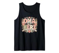 Frases de Amor Familiares de OMA Mit Herz Graphic ist Mein German Pink Camiseta sin Mangas
