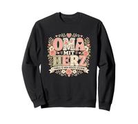 Frases de Amor Familiares de OMA Mit Herz Graphic ist Mein German Pink Sudadera