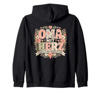 Frases de Amor Familiares de OMA Mit Herz Graphic ist Mein German Pink Sudadera con Capucha