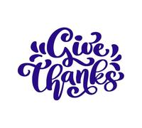 frases de caligrafia dar gracias me encanta el otoño agradecido ser agradecido Pegatinas de pared 50.4x73.6cm Impermeable Azul oscuro