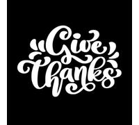 frases de caligrafia dar gracias me encanta el otoño agradecido ser agradecido Pegatinas de pared de vinilo 36x52.6cm Decoración de carrocerías Blanco