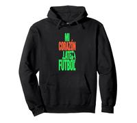 Frases de Fútbol Corazón Pasión Deportiva tardía Sudadera con Capucha