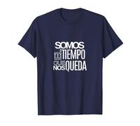 Frases De Rap Somos El Tiempo Que Nos Queda Kase Camiseta, Hombre, Azul Marino, XL