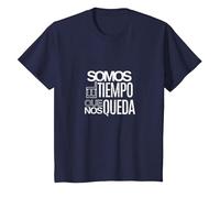 Frases De Rap Somos El Tiempo Que Nos Queda Kase Camiseta, Niños, Azul Marino, 4 años