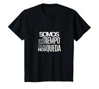 Frases De Rap Somos El Tiempo Que Nos Queda Kase Camiseta, Niños, Negro, 8 años