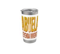 Frases divertidas de Abuela Leyenda Viviente Vaso térmico de acero inoxidable de doble pared