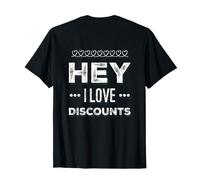 Frases Divertidas de Compras para Personas con Descuentos de Amor Impresas al Dorso Camiseta