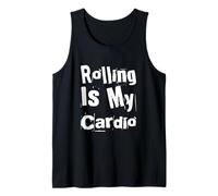 Frases divertidas de jiu jitsu Mat Therapy BJJ Rolling Is My Cardio Camiseta sin Mangas