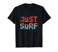Frases Divertidas de Surf de Just Surfing Born to Surf Camiseta gráfica económica, Hombre, Negro, L