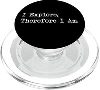 Frases divertidas sobre ciclismo «Yo exploro, por lo tanto soy» PopSockets PopGrip para MagSafe