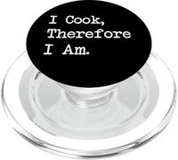 Frases divertidas sobre «Yo cocino, por lo tanto soy» PopSockets PopGrip para MagSafe