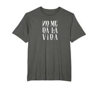 Frases graciosas artes para mujeres NO ME DA LA VIDA Camiseta Mujer Black Talla S Manga Corta